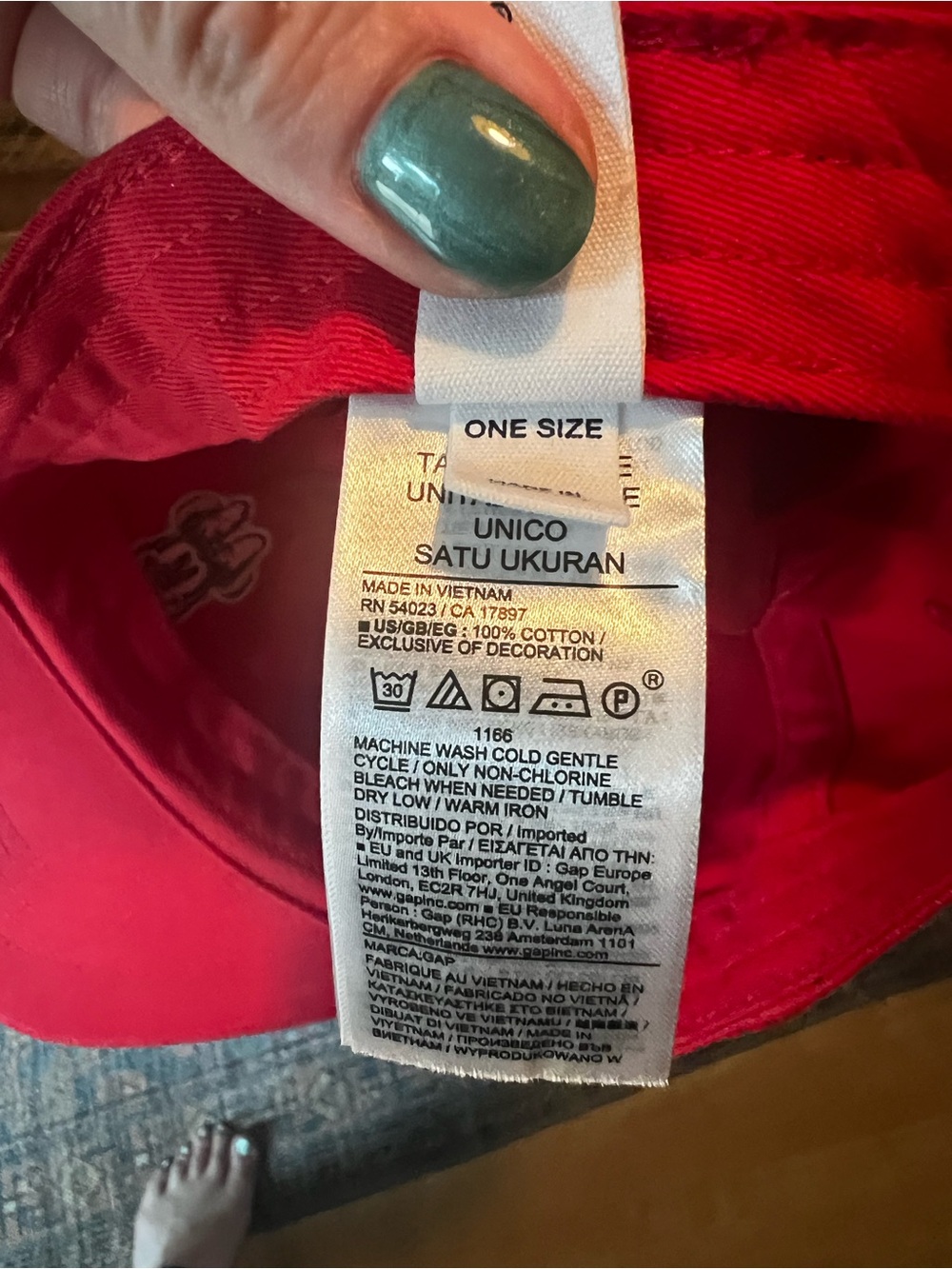 GAP Red Minnie Mouse Baseball Cap - Picture 7 of 7